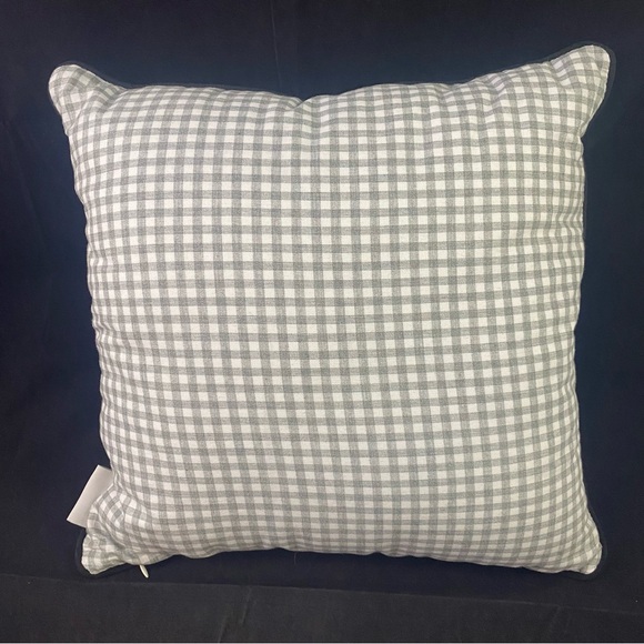 Tabitha Webb Bunny Rabbit Square Throw Pillow Spring Decor Gingham Check A1 - Picture 2 of 7